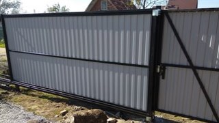 Купить сваи для ворот в Губкин. Заказать ворота на сваях под ключ от 22032 руб